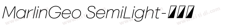 MarlinGeo SemiLight字体转换